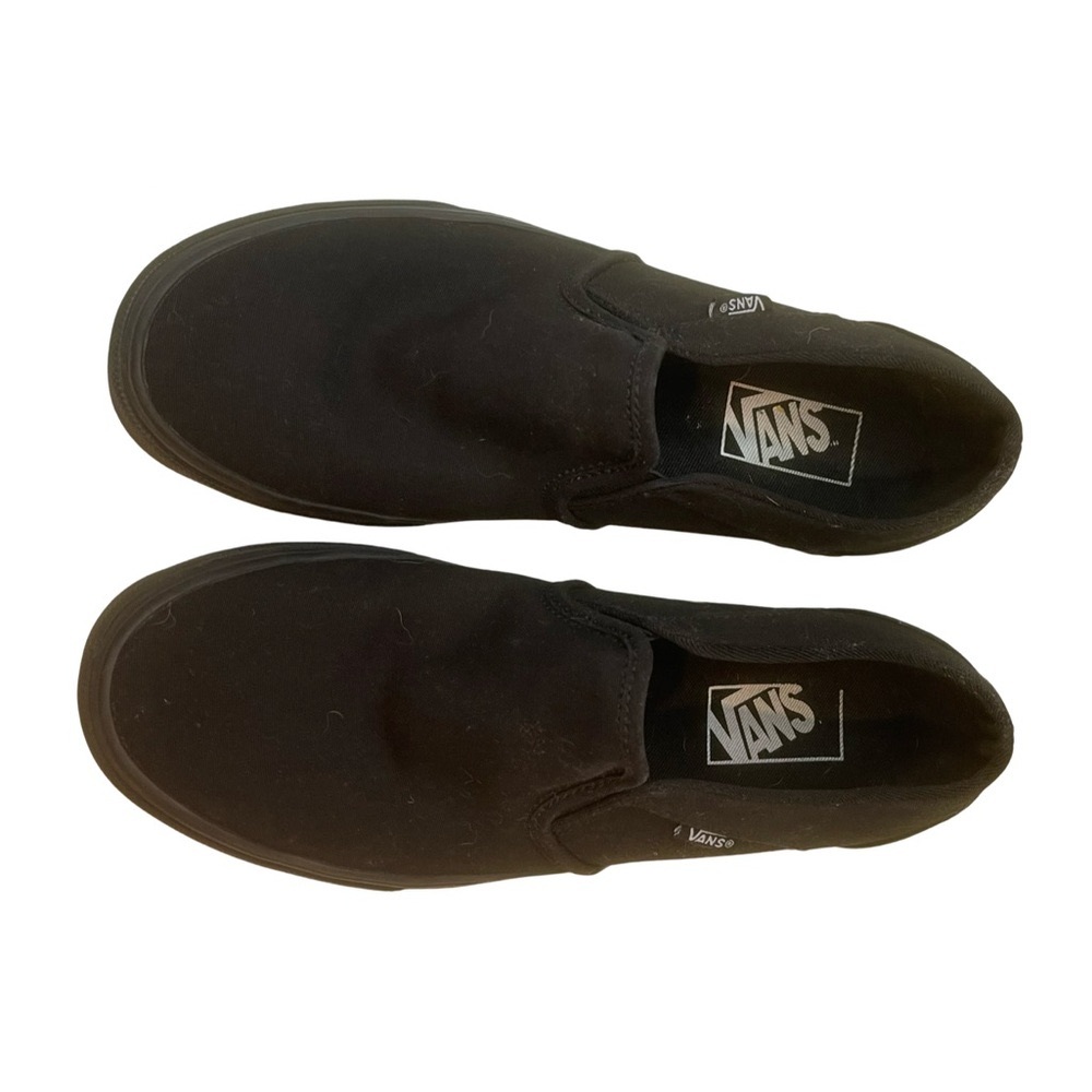 Vans Women's Black Slip-on Canvas Sneaker Size 9